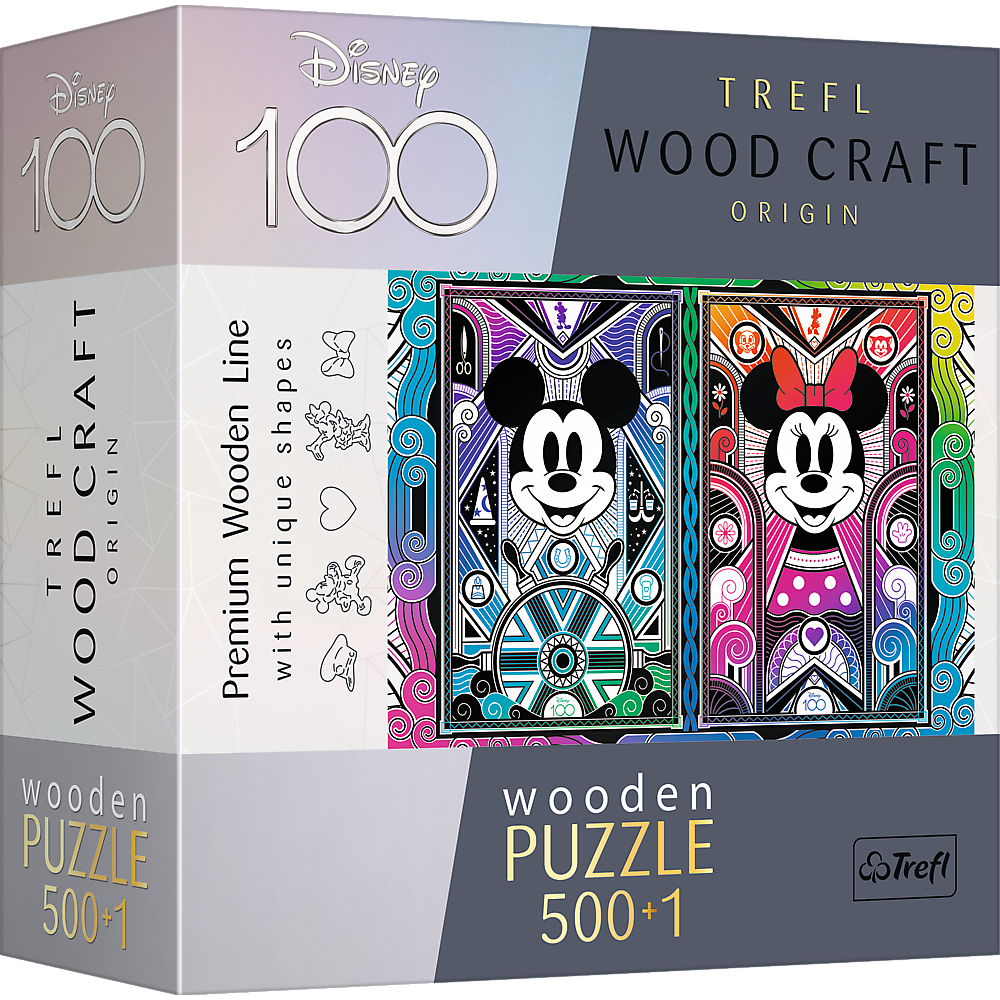 Trefl 20182 Wood Craft 100 Jahre Disney Mickey & Minnie
